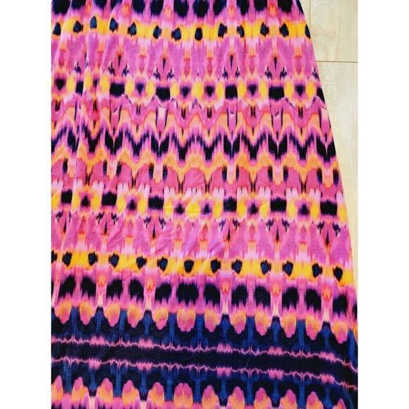 Cynthia Rowley Womens M BOHO Maxi Skirt Hot Pink Tie Dye Boho‎ Stretch Waist - Picture 6 of 6